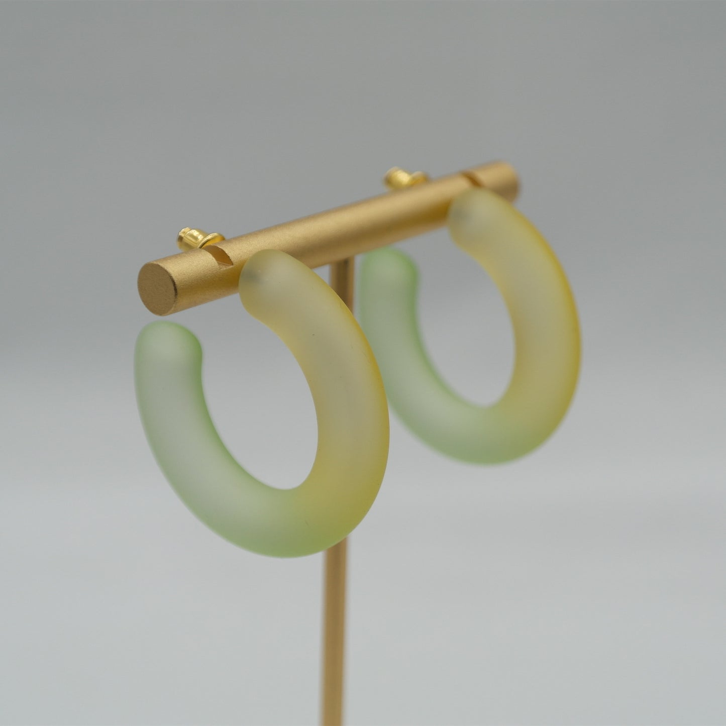 Seindeal Transparent Acrylic Candy Color C-Shaped Earrings