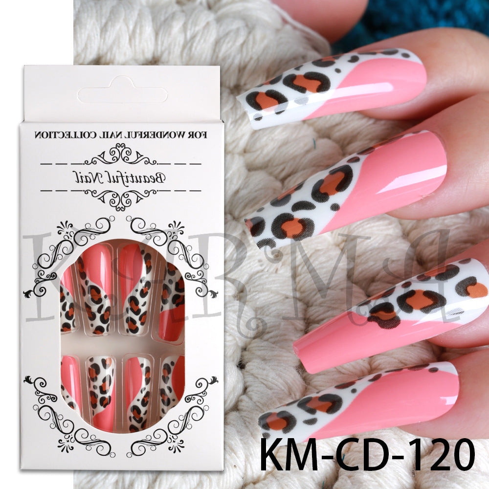 Nail Tips Barbie Pink Heart and Cute Blue Butterfly Long Wear Nail Art Pieces