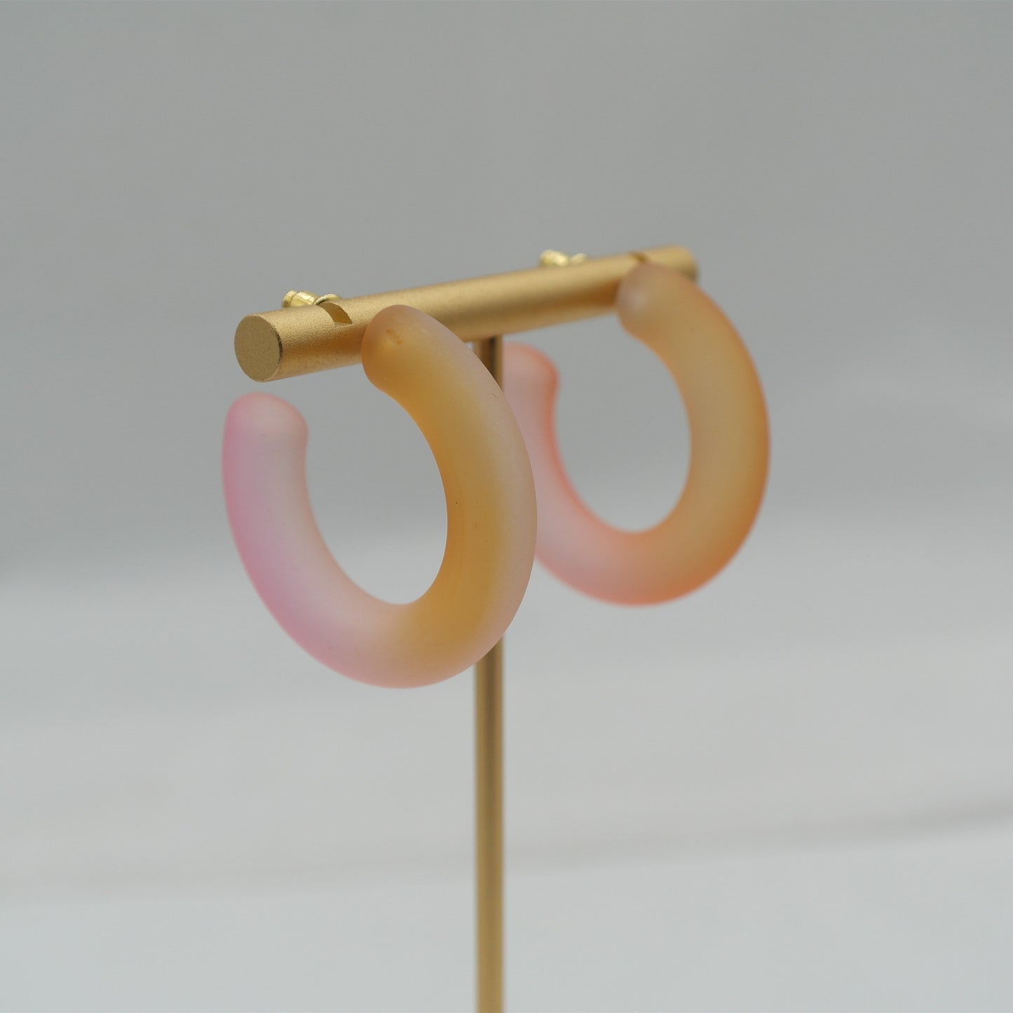Seindeal Transparent Acrylic Candy Color C-Shaped Earrings