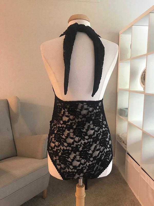 Lace Cut Out Halter Neck For Babyshower Maternity Lingerie