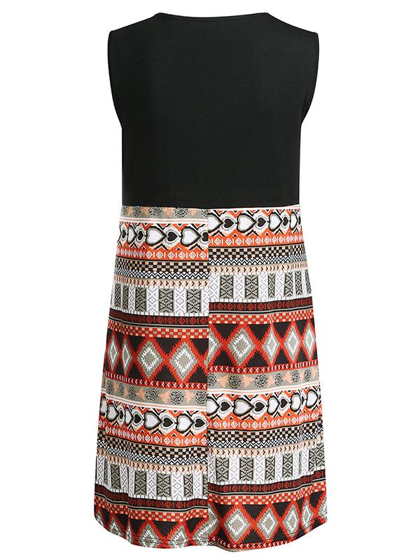 Seindeal Bohemian Print Draped Nursing Maternity Mini Dress