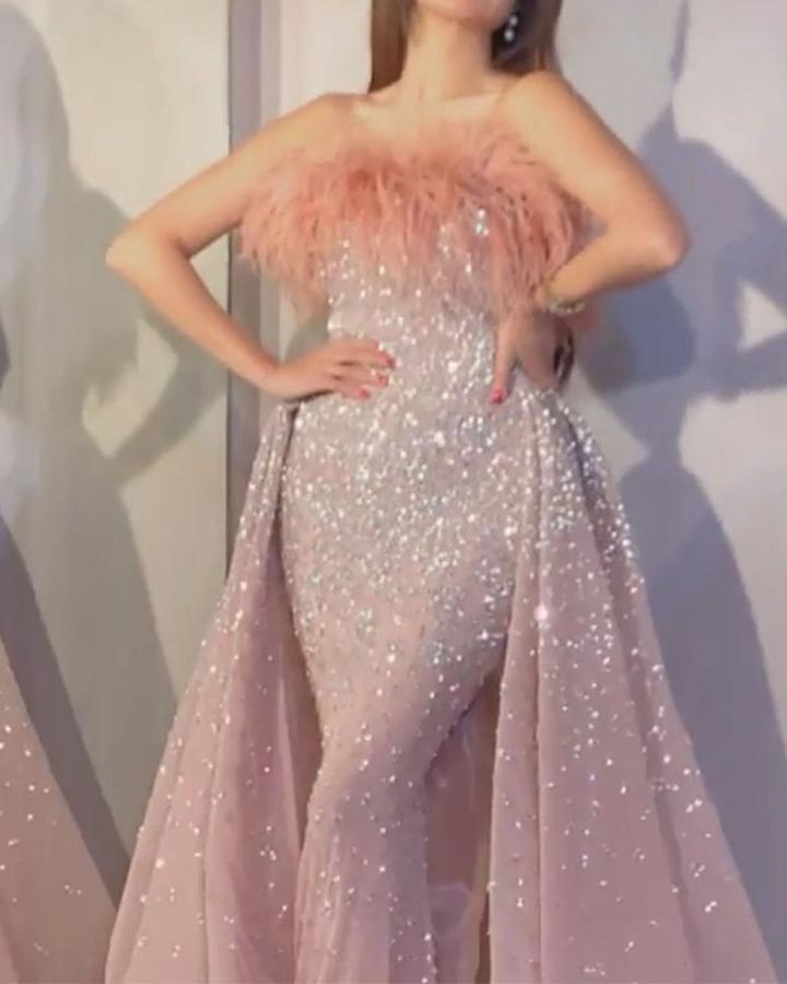 Sequin Bodycon Off Shoulder Sleeveless Gradient Color Photoshoot Maternity Maxi Dress