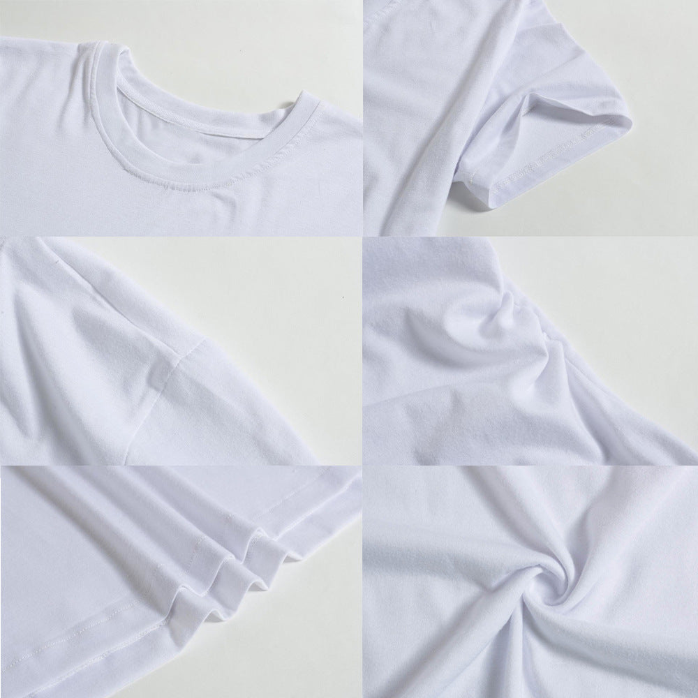 Monogram Boy Girl Print White hort Sleeve Round Neck Sweet Maternity Tshirt