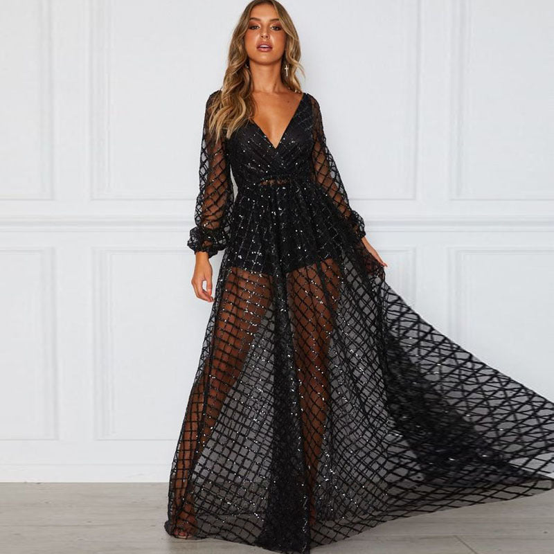 Sequin Grenadine Bright Wire Sheer Maternity Midi Dress