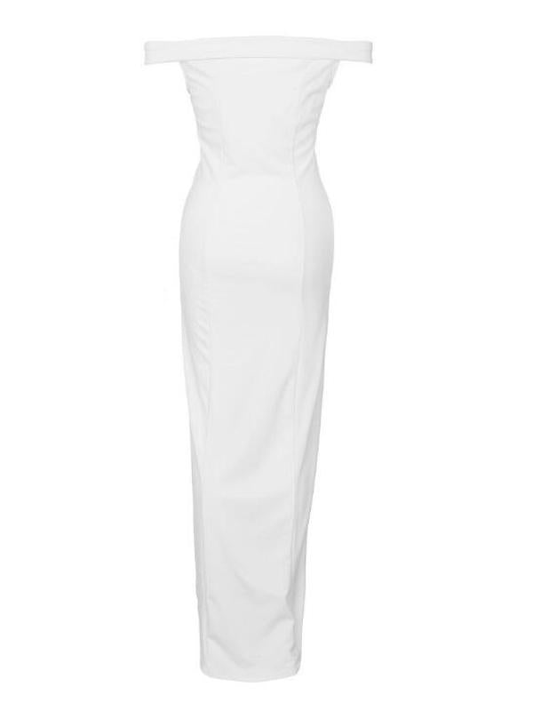 Off Shoulder Side Slit Party Maternity Maxi Dress