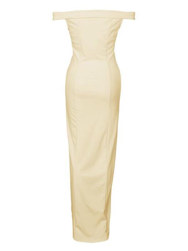 Off Shoulder Side Slit Party Maternity Maxi Dress