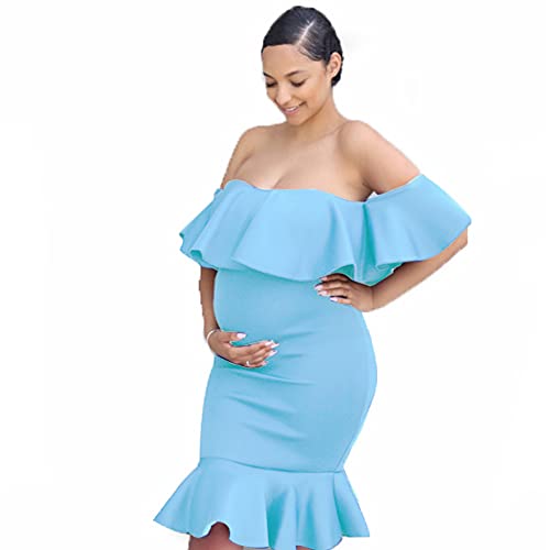 Women's Off Shoulder Short Sleeve Bodycon Midi Dress