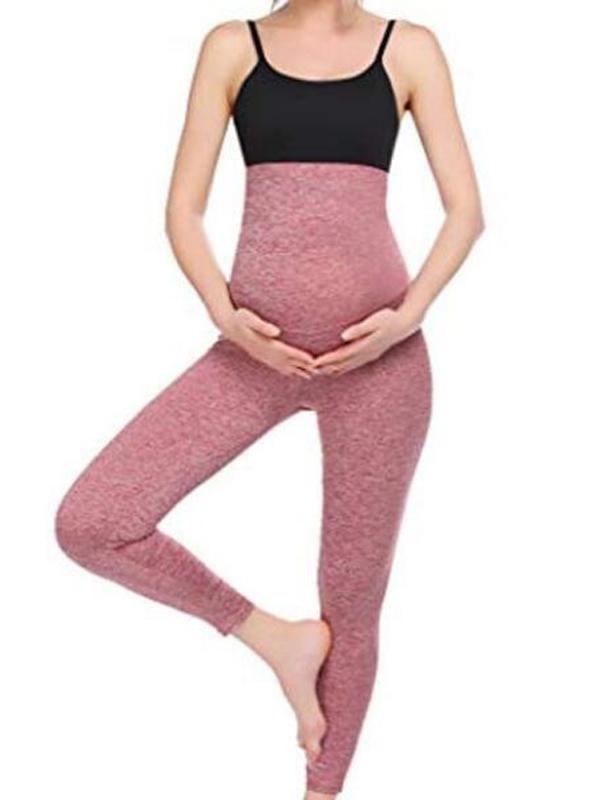 Seindeal Solid High Waisted Sports Yoga Maternity Long Legging