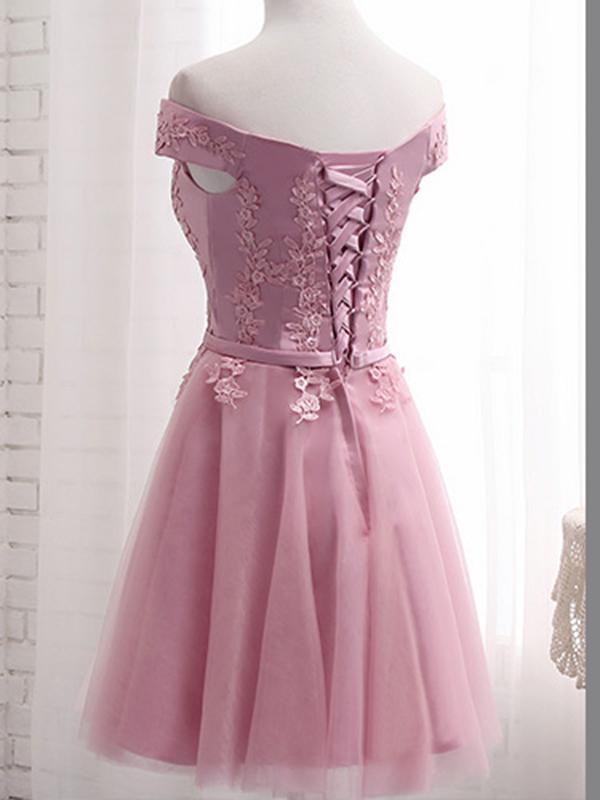 Seindeal Lace Up Off Shoulder Tutu Elegant Maid of Honor Mini Dress Party Dresses Tull Dress Women Fashion