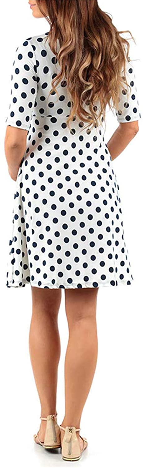 Women's Floral Maternity Wrap Dress Short Length V Neck with Waist Belt