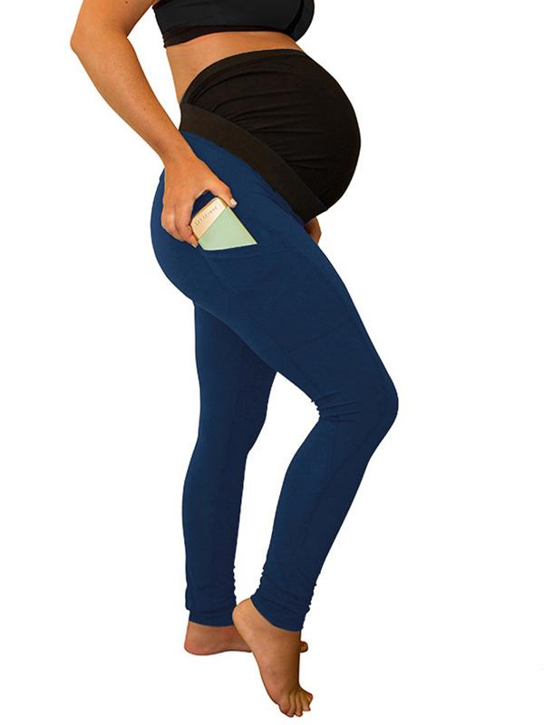 Seindeal Pockets High Waisted Long Maternity Yago Legging for Hiking or Bike