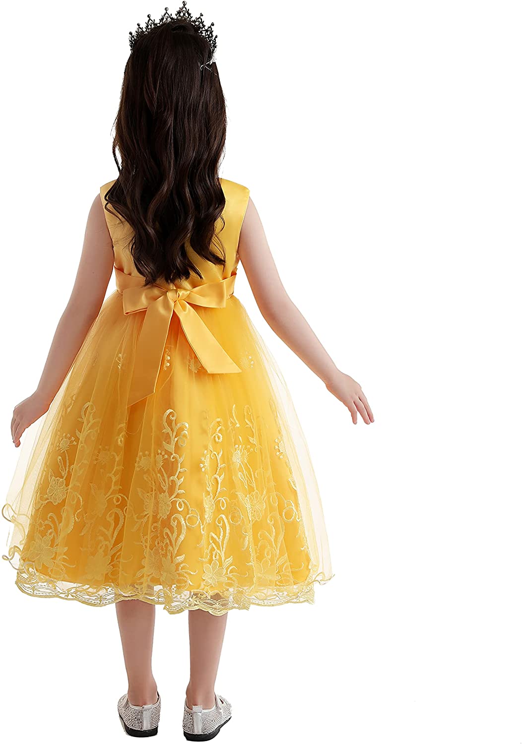 Girls Dresses Flower Girl Lace Wedding Dress Elegant Dresses for Party 2-10Years