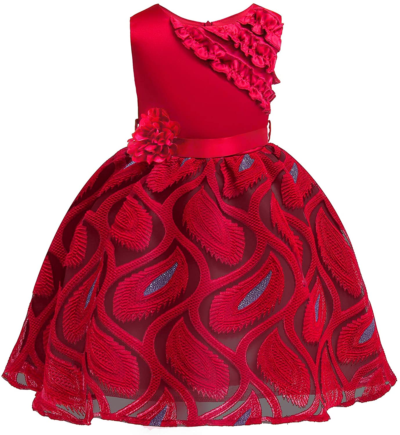 Girls Dresses Flower Girl Wedding Dress Elegant Dresses for Party 2-10Years