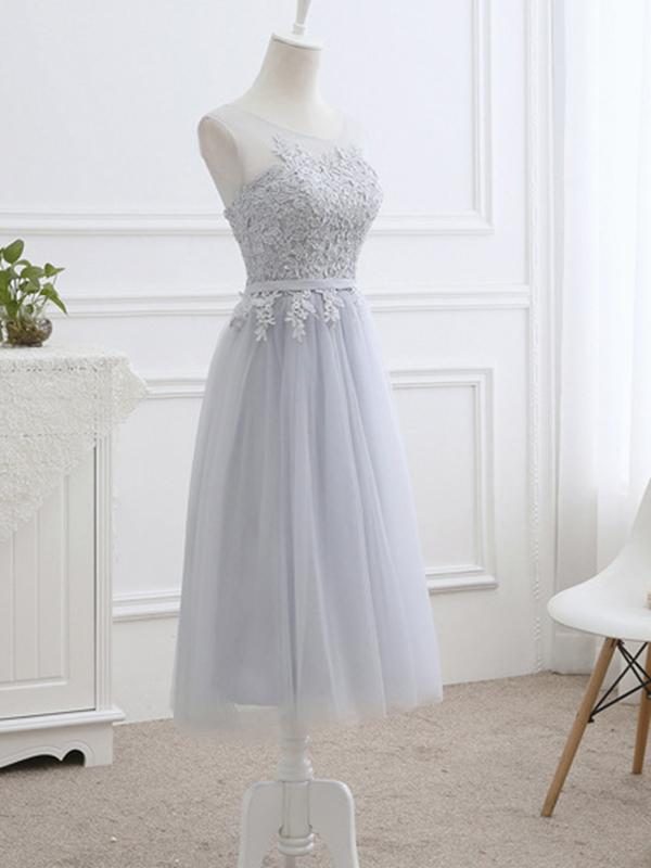 Lace Mesh Backless Round Neck Sleeveless Women Elegant Midi Dresses Tulle Dress Jugendweihe Dresses