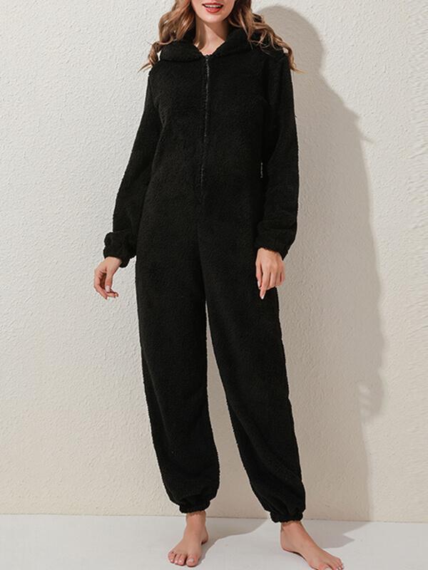 Seindeal Hoodie Romper Pajama Maternity Long Jumpsuit