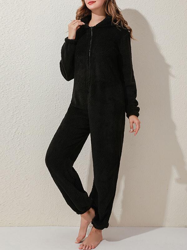 Seindeal Hoodie Romper Pajama Maternity Long Jumpsuit