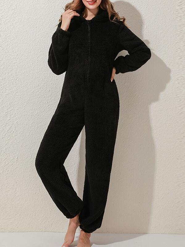 Seindeal Hoodie Romper Pajama Maternity Long Jumpsuit