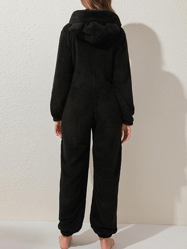 Seindeal Hoodie Romper Pajama Maternity Long Jumpsuit