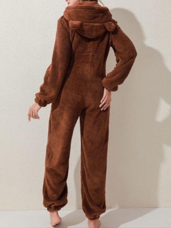 Seindeal Hoodie Romper Pajama Maternity Long Jumpsuit