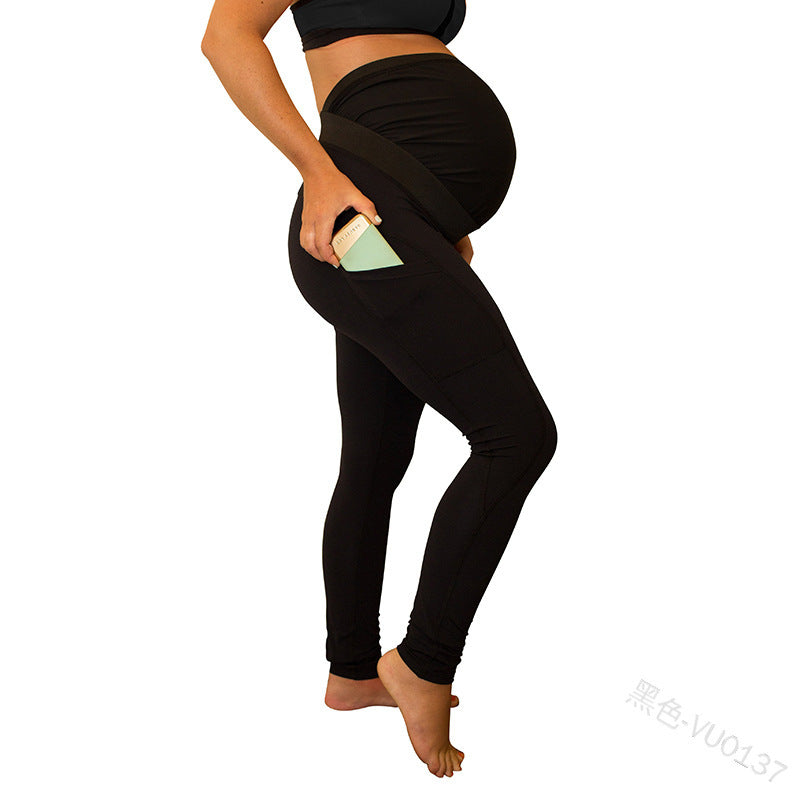 Seindeal Pockets High Waisted Long Maternity Yago Legging for Hiking or Bike