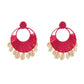 Seindeal Hoho Raffia Straw Circle Earring Shell Tassels for Holiday Beach