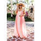 Boho Summer Dress for Women Casual Style Loose Spaghetti Strap Maxi Flowy Sun Dress with Pockets for Beach