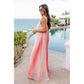 Boho Summer Dress for Women Casual Style Loose Spaghetti Strap Maxi Flowy Sun Dress with Pockets for Beach