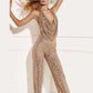 Seindeal Sequin Backless Halter Neck Party Maternity Jumpsuit Romper for Baby Shower