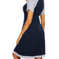 Seindeal Draped V-neck Short Sleeve Maternity Nursing Pajama Mini Dress