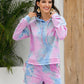 Seindeal Pajama Sets Sweatshirt Tie Dye Drawstring Pants Short Women Fashion