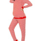 Striped Round Neck Long Sleeve Nursing Maternity Long Pajama Set