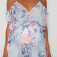 Seindeal Flowers Tie Back Halter One Piece Short Maternity Jumpsuit