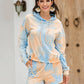 Seindeal Pajama Sets Sweatshirt Tie Dye Drawstring Pants Short Women Fashion