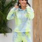Seindeal Pajama Sets Sweatshirt Tie Dye Drawstring Pants Short Women Fashion