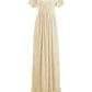 Lace Ruffle Draped For Babyshower Plus Size Maternity Maxi Dress
