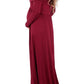 Seindeal Ruched Off Shoulder Draped Long Sleeve Maternity Maxi Dress