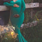 Draped Off Shoulder Maternity Photoshoot Elegant Maxi Dress