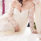 Wedding Lace Draped Off Shoulder For Babyshowes Maternity Midi Dress