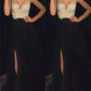 Sequin Side Slit V Neck Sleeveless Women Maxi Dresses Party Ball Gown