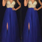 Sequin Side Slit V Neck Sleeveless Women Maxi Dresses Party Ball Gown