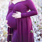 Grenadine Off Shoulder Mermaid For Babyshowes Maternity Maxi Dress