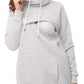 Pockets Zipper Cowl Neck Maternity Lactant Women Nursing Sweatshirt