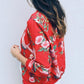 Floral Zipper Round Neck Long Sleeve Women Jackets Bomber Jacket