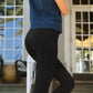 Seindeal Black Pockets Mid-Rise Push Up Buttocks Casual Long Pants Skinny Ass Pants Leggings Women Fashion