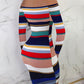 Striped Off Shoulder Fitted Long Sleeve Maternity Casual Sweater Midi Dress