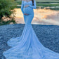 Seindeal Solid Color Off Shoulder Bodycon Baby Shower Dresses Maxi Mermaid Maternity Dress for Photoshoot