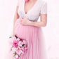 Seindeal Floral Lace Deep V-neck Bodysuit With Grenadine Tulle Long Skirt