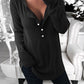 Solid Buttons Comfy Round Neck Long Sleeve Maternity T-Shirt