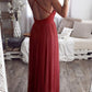 Backless Deep V-Neck Spaghetti Straps Women Maxi Dresses Tulle Dress Evening Dress Ball Gown