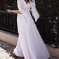 Pleated V-Neck Half-Length Women Maxi Dresses Elegant Dress Beach Dress